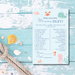 Cute Ocean Pastel som känner Mammans bästa spel Flygblad