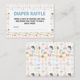 Cute Ocean Under the Sea Animal Baby Shower Tilläggskort