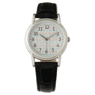 Cute och Adcious Tiny Ugglor Birds Mönster Armbandsur