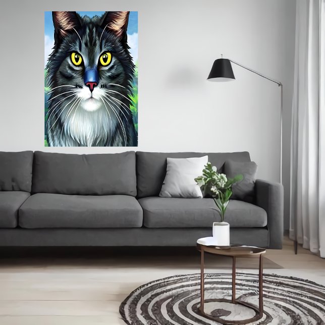 Cute och adful katt | AI Art Poster (Skapare uppladdad)