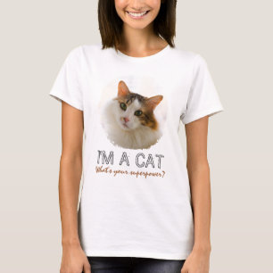 Cute och Adlig Cat Porträtt T Shirt