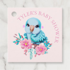 Cute och Adsible Blue Baby Parrot Gåvor Etiketter
