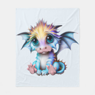 Cute och Adsible Kawaii Baby Dragon Fleecefilt