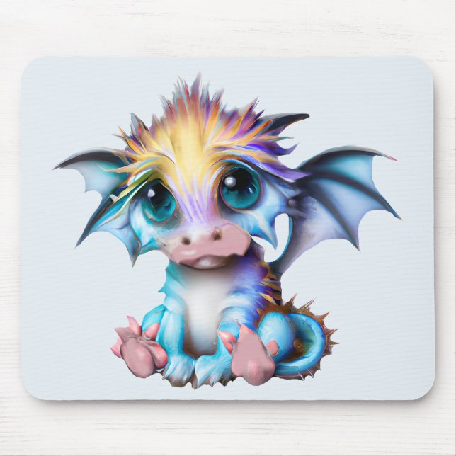 Cute och Adsible Kawaii Baby Dragon Musmatta (Framsidan)