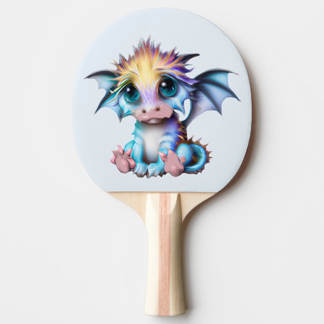 Cute och Adsible Kawaii Baby Dragon Pingisracket (Framsidan)