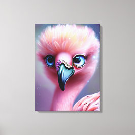 Cute och Adsible Kawaii Baby Flamingo Canvastryck
