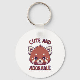 Cute och Adsible Red Panda Nyckelring