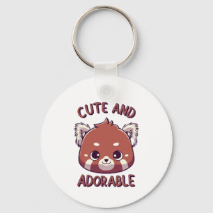 Cute och Adsible Red Panda Nyckelring