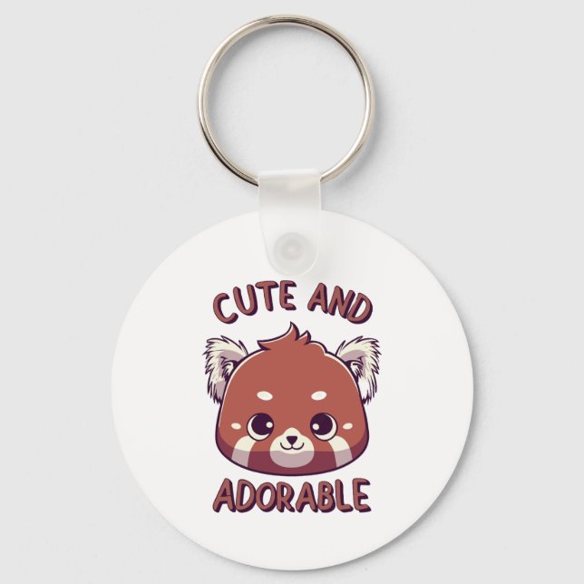 Cute och Adsible Red Panda Nyckelring (Framsida)