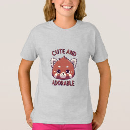 Cute och Adsible Red Panda T Shirt