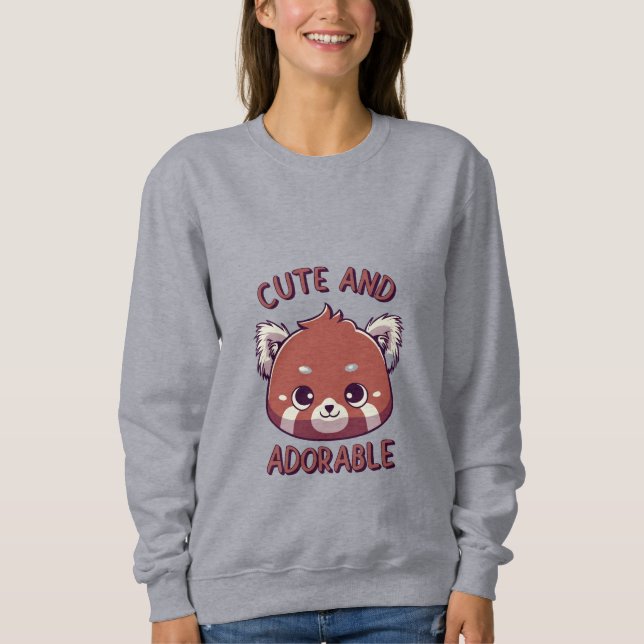 Cute och Adsible Red Panda T Shirt (Framsida)