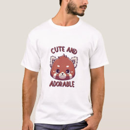 Cute och Adsible Red Panda T Shirt