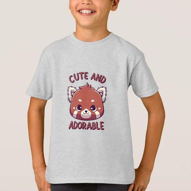 Cute och Adsible Red Panda T Shirt (Framsida)