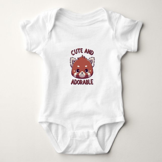 Cute och Adsible Red Panda T Shirt (Framsida)