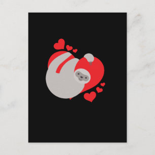 Cute och Adsible Valentines day Sloth Vykort