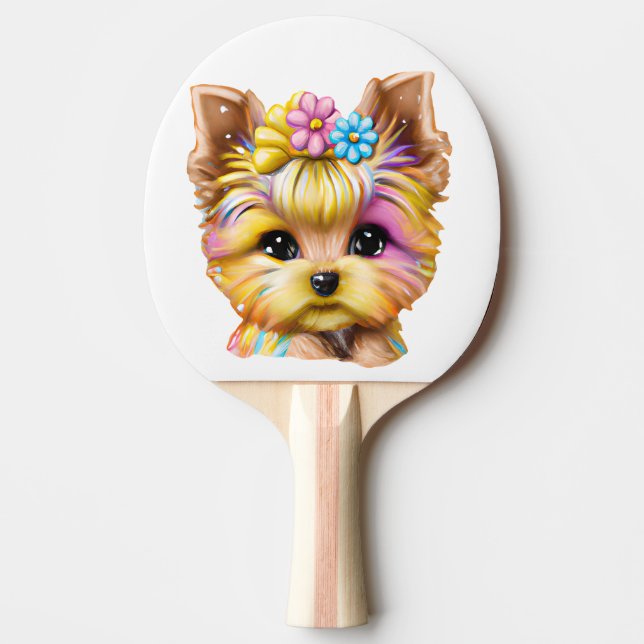 Cute och Adworthy Baby Yorkie Pingisracket (Framsidan)