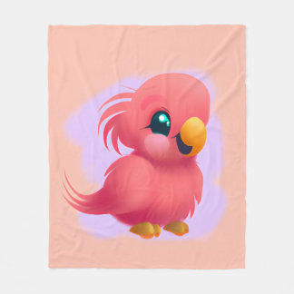 Cute och Adworthy Rosa Baby Parrot Fleecefilt