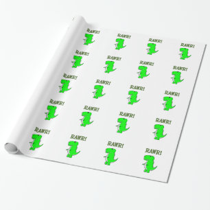 Cute och Arg T-Rex RAWR Presentpapper