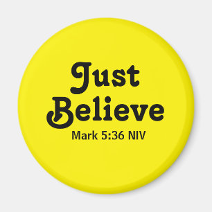 Cute och Bright tror på Miracles Gult Magnet