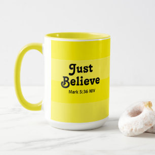 Cute och Bright tror på Miracles Gult Mugg