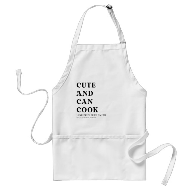 Cute och Can Cook Apron Förkläde (Framsidan)