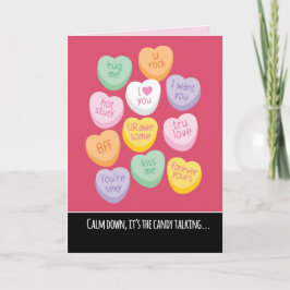 Cute och Candy Hearts Alla hjärtans dag Helgkort