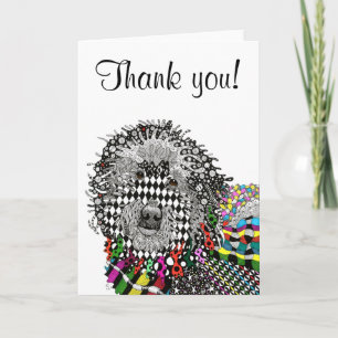 Cute och Colorent Goldendoodle Greeting Card Tack Kort