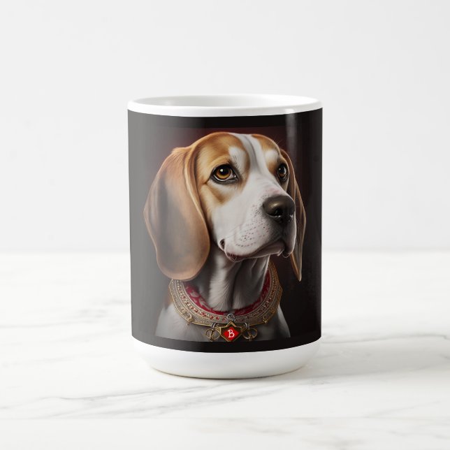 Cute och Colorful Beagle Hund Mugg (Center)
