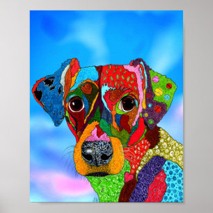 Cute och Colorful Blandras Poster - "8x10"