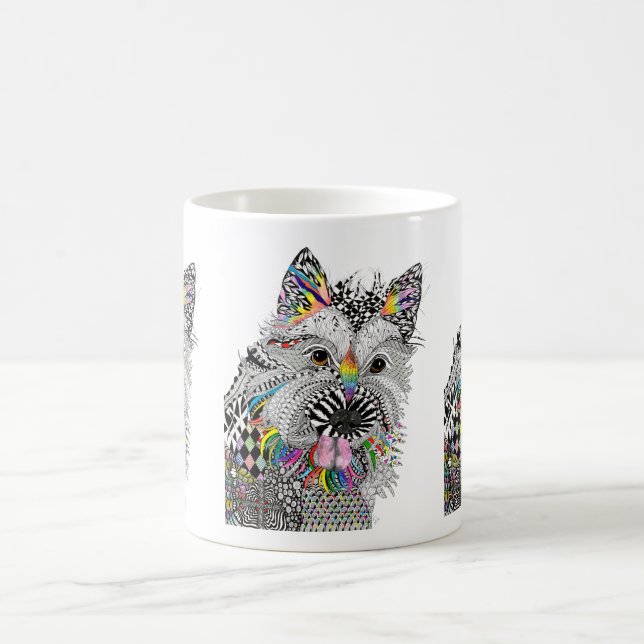 Cute och Colorful Cairn Terrier Mugg (Center)