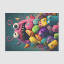 Cute och Colorful Candy Monsters