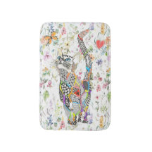 Cute och Colorful Cat Bath Mat