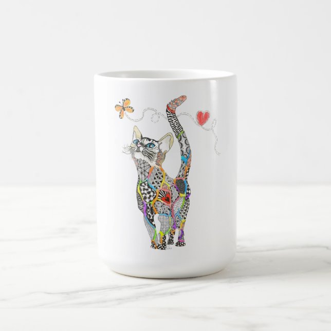 Cute och Colorful Cat Mugg (Center)