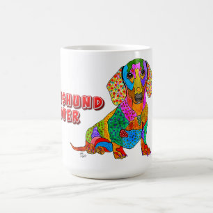 Cute och Colorful Dachshund Älskare Mugg