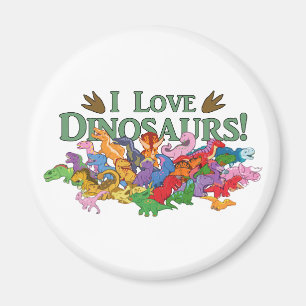 Cute och Colorful Dinosaurs Magnet
