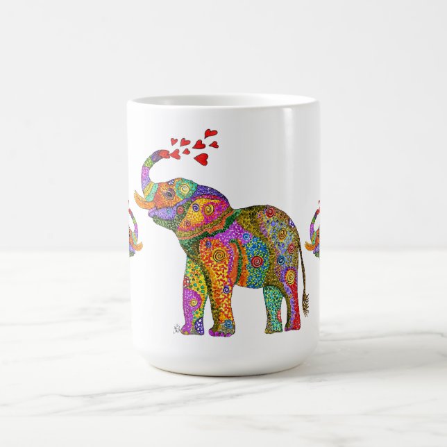 Cute och Colorful Elephant Mugg (Center)