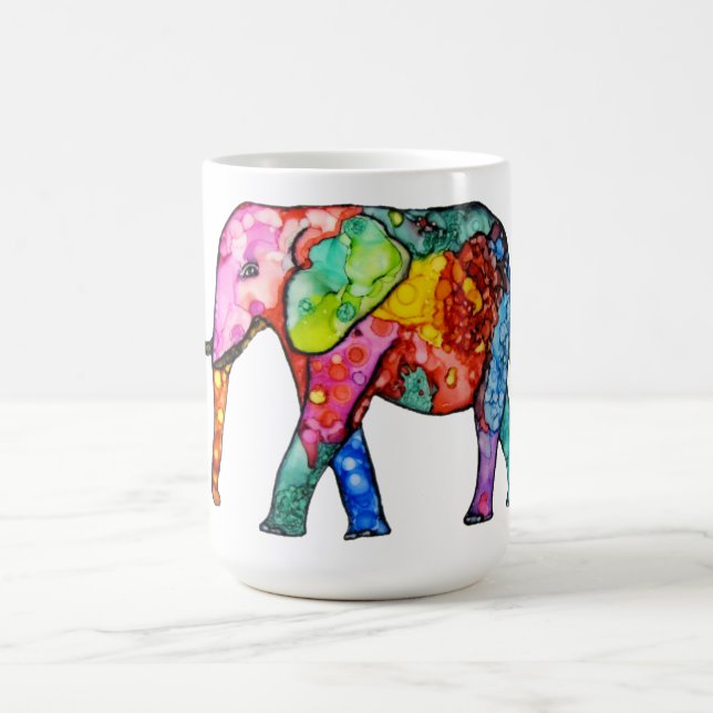 Cute och Colorful Elephant Mugg (Center)