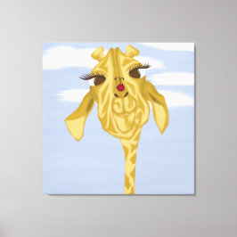 Cute och Colorful Giraffe Canvastryck