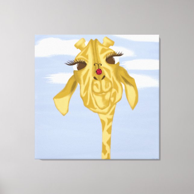 Cute och Colorful Giraffe Canvastryck (Framsida)