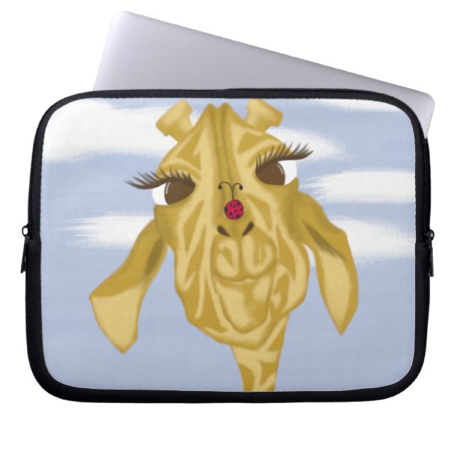 Cute och Colorful Giraffe Laptop Fodral (Framsidan)