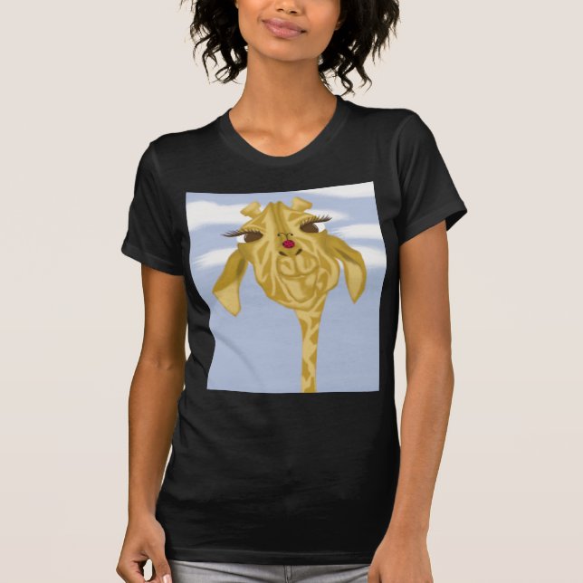 Cute och Colorful Giraffe T-shirt (Framsida)