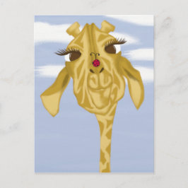 Cute och Colorful Giraffe Vykort