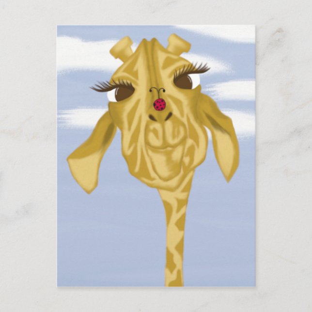 Cute och Colorful Giraffe Vykort (Framsida)