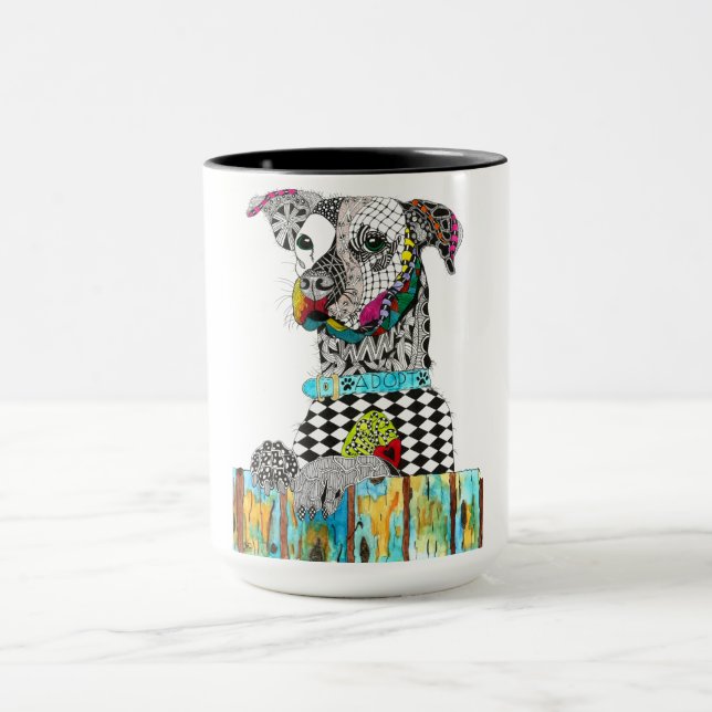 Cute och Colorful Hund Mugg (Center)