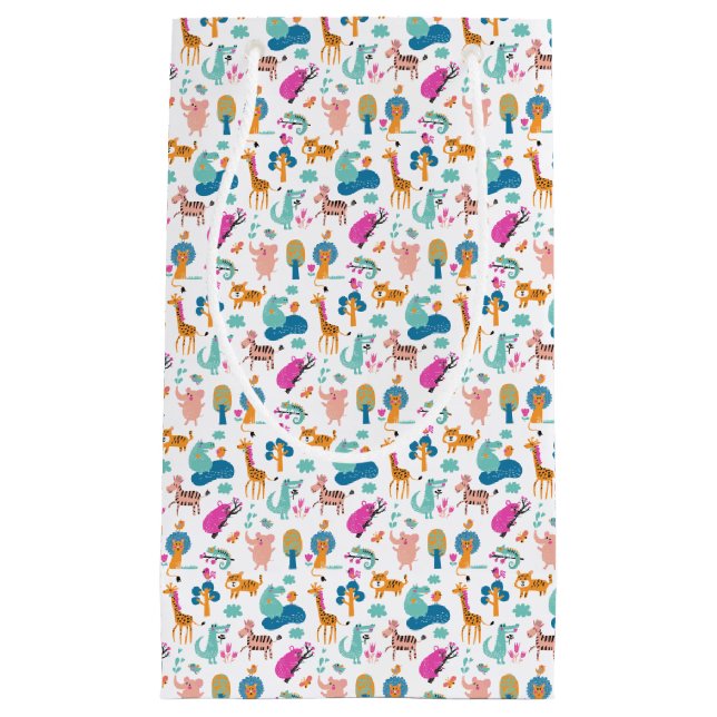 Cute och Colorful Jungle Animals Mönster (Framsidan)