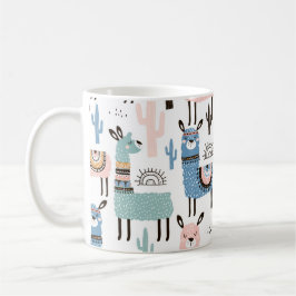 Cute och Colorful Llama Mugg