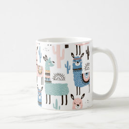 Cute och Colorful Llama Mugg