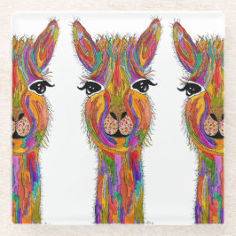 Cute och Colorful Llama Underlägg