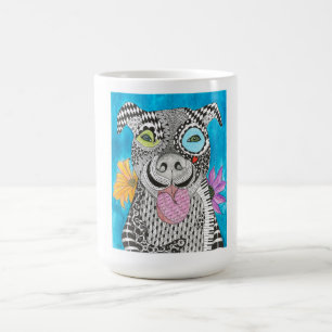 Cute och Colorful Pitbull Hund Mugg