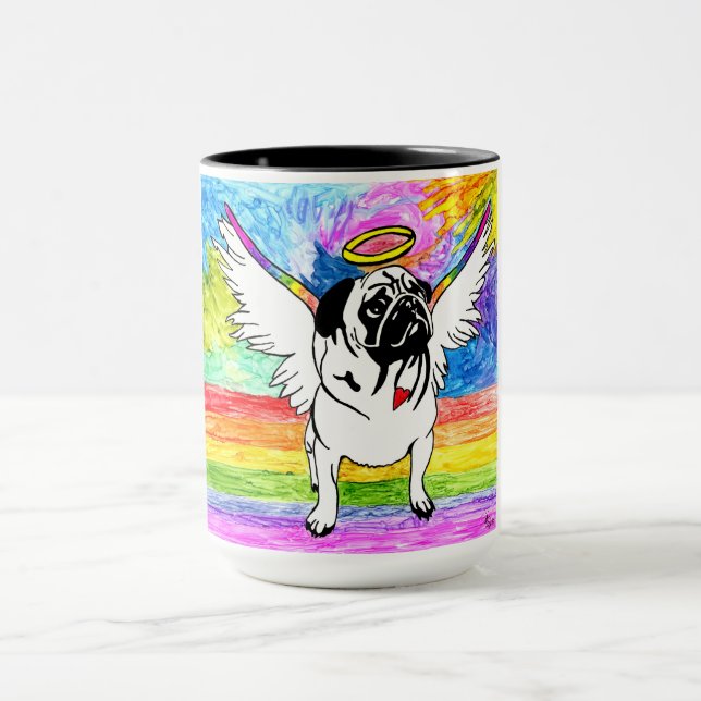Cute och Colorful Pug Mugg (Center)